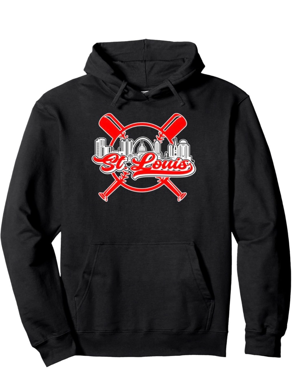 Baseball St Louis Vintage St. Louis Baseball Pullover Hoodie Size XL NWT